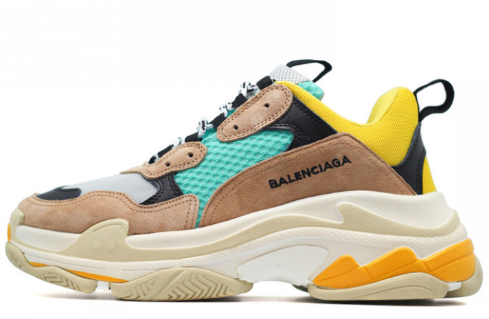 Кроссовки Balenciaga Triple S Beige Mint 516440W09O27070 бежевые
