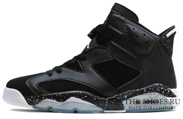 Кроссовки Nike Air Jordan 6 (VI) Black Oreo  черные
