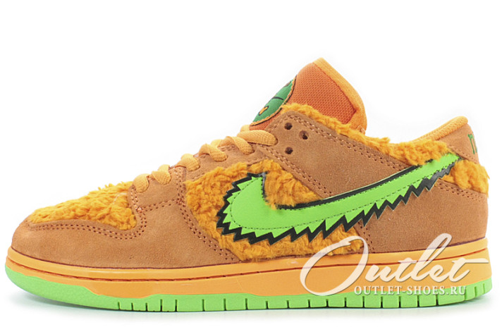 Кроссовки Nike Dunk SB Low Grateful Dead Bears Orange CJ5378-800 оранжевые