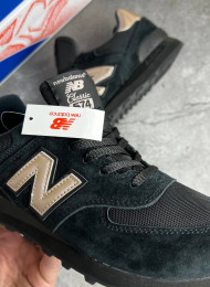 Кроссовки New Balance 574 Black bronze живое фото 3
