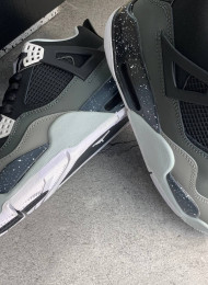 Кроссовки Nike Air Jordan 4 (IV) Pack Stealth Gray Dark живое фото 4