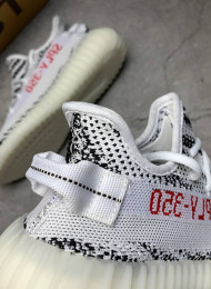 Кроссовки Adidas Yeezy Boost SPLY 350 V2 Zebra живое фото 4