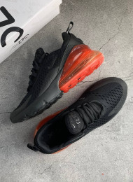 Кроссовки Nike Air Max 270 Black Hot Punch живое фото 2