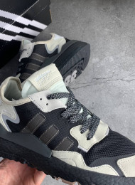 Кроссовки Adidas Nite Jogger carbon black gray живое фото 3