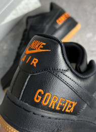 Кроссовки Nike Air Force 1 Low Gore-Tex Black Carbon Ceramic живое фото 4