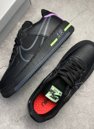 Кроссовки Nike Air Force 1 React Black Anthracite живое фото 2