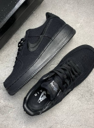 Кроссовки Nike Air Force 1 Low Stussy Black живое фото 2