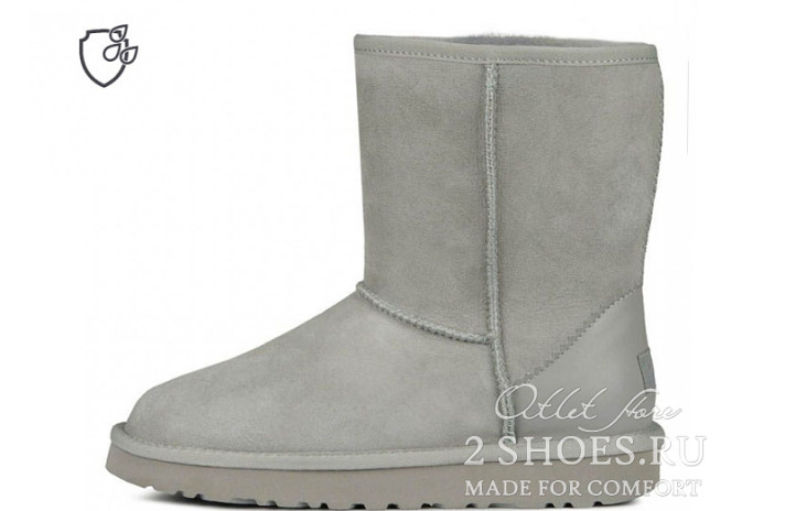 Ugg Australia Classic Short II Metallic Gray  серые